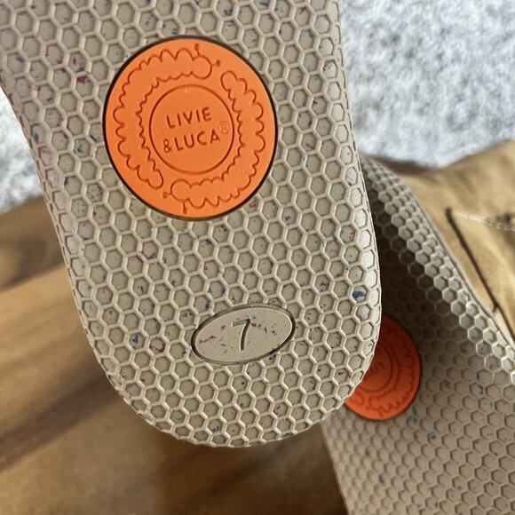 Livie & Luca Neve Flower Toddler Size 7 Full Boot Caramel Girls Shoes Brown - Picture 10 of 12